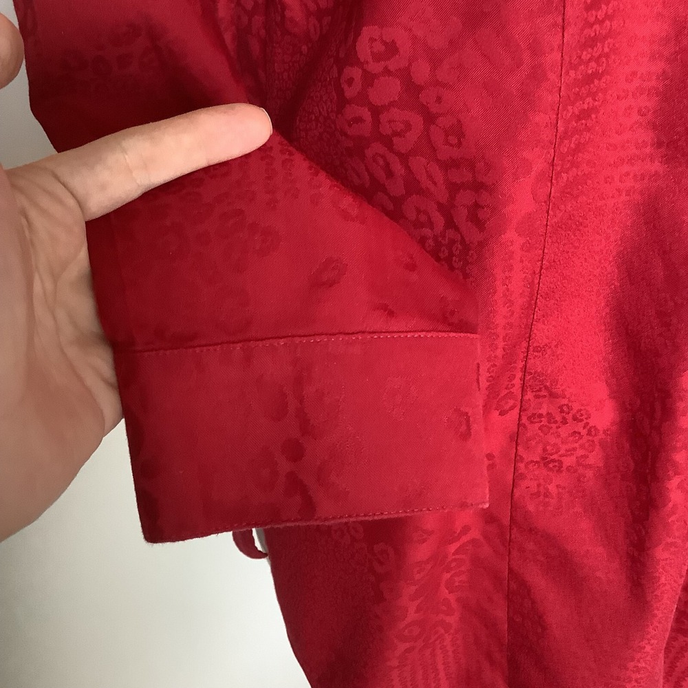Chico's Womens Tunic Shirt Size 1 No-Iron Sateen Winged Collar‎ US Size 8/10 - Picture 4 of 16